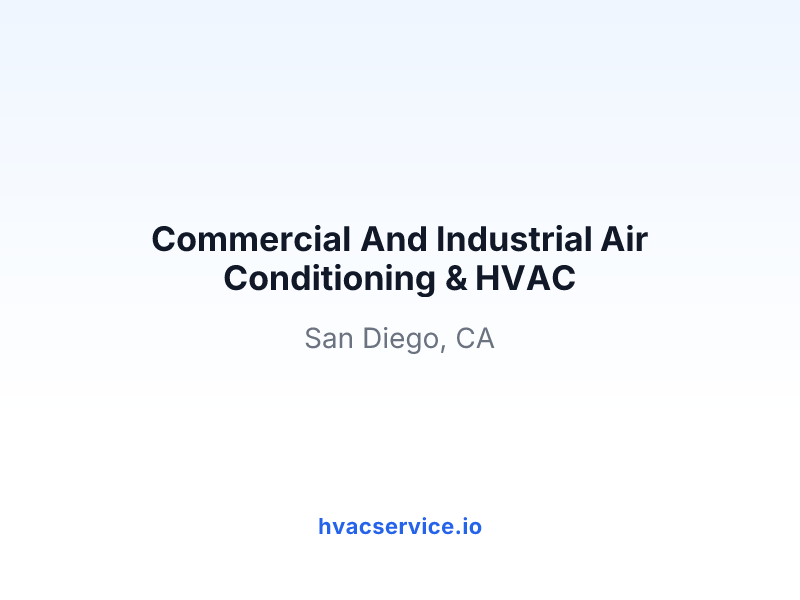Commercial And Industrial Air Conditioning & HVAC