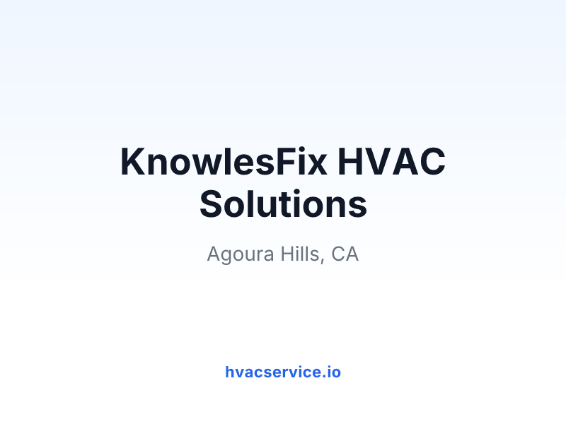 KnowlesFix HVAC Solutions