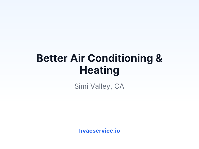Better Air Conditioning & Heating