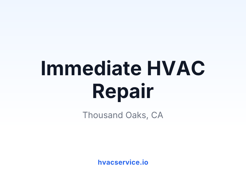 Immediate HVAC Repair