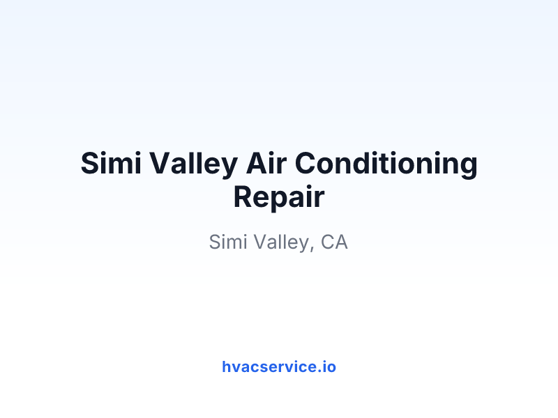 Simi Valley Air Conditioning Repair