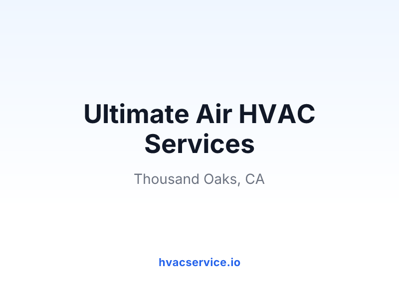 Ultimate Air HVAC Services