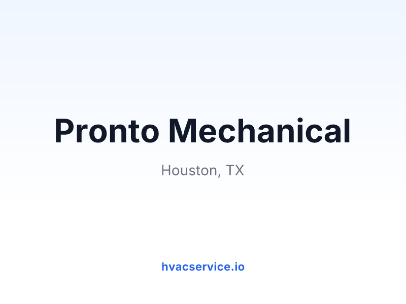 Pronto Mechanical