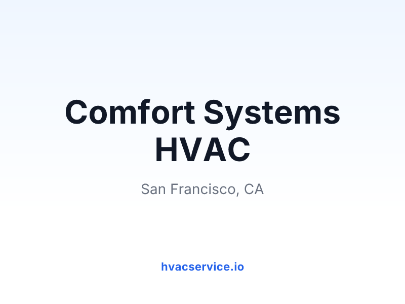 Comfort Systems HVAC