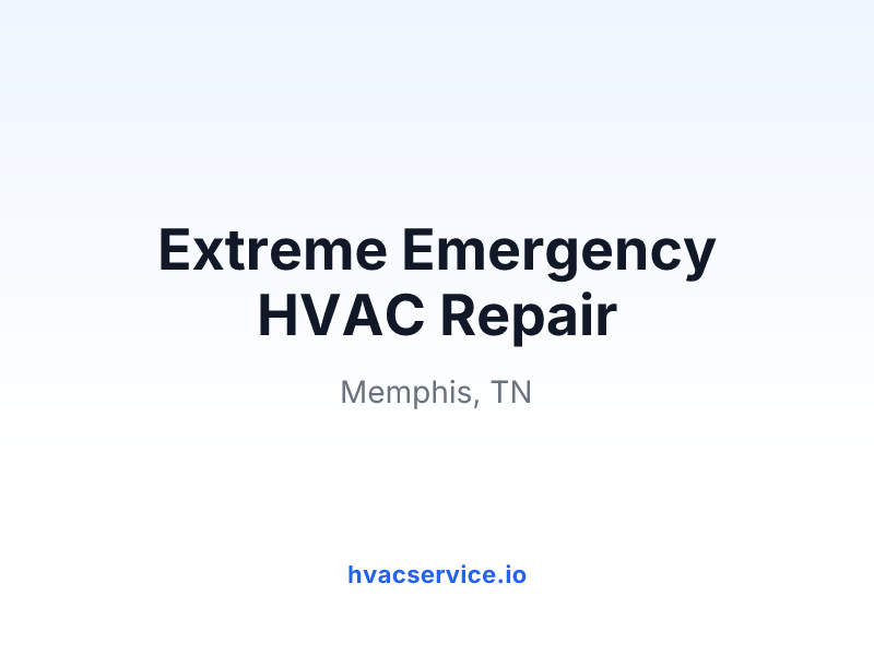 Extreme Emergency HVAC Repair