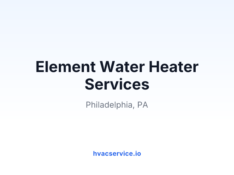 Element Water Heater Services