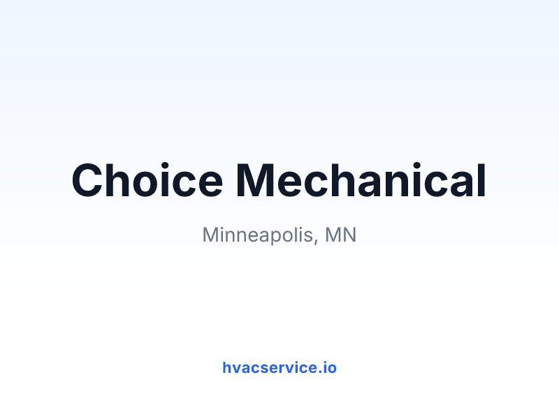 Choice Mechanical