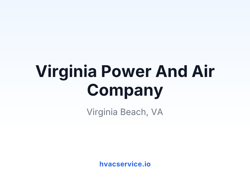 Virginia Power And Air Company