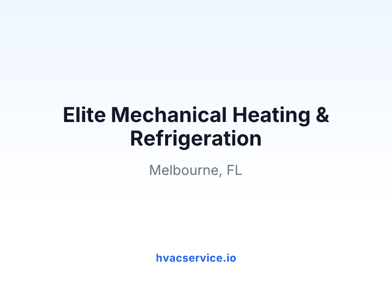 Elite Mechanical Heating & Refrigeration