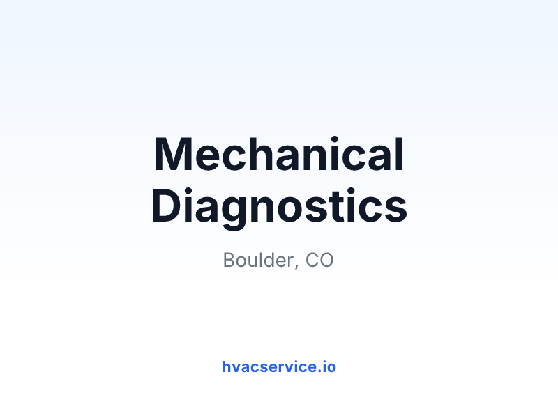 Mechanical Diagnostics