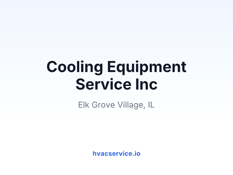 Cooling Equipment Service Inc