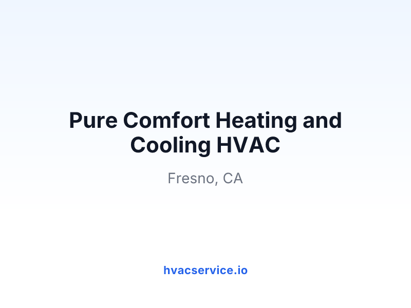 Pure Comfort Heating and Cooling HVAC