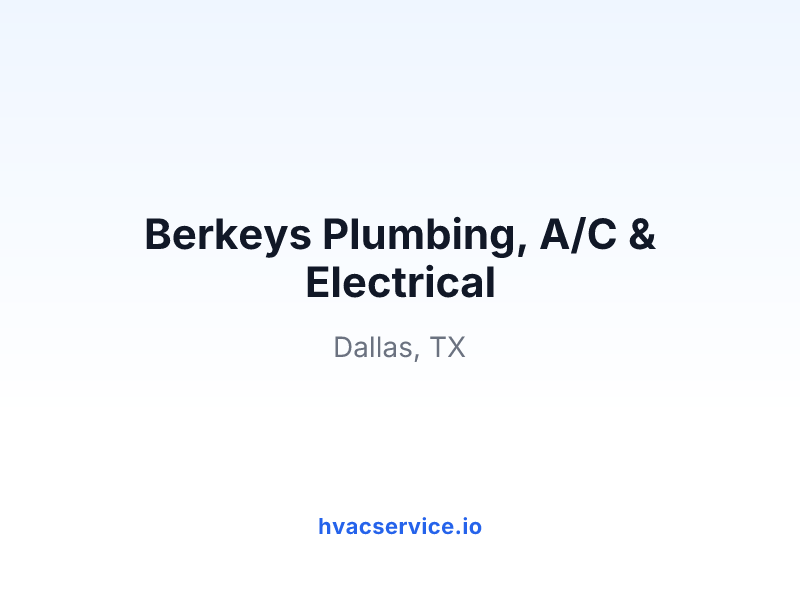 Berkeys Plumbing, A/C & Electrical