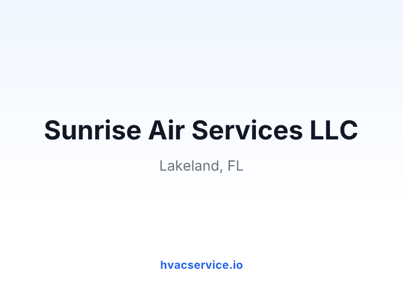 Sunrise Air Services LLC
