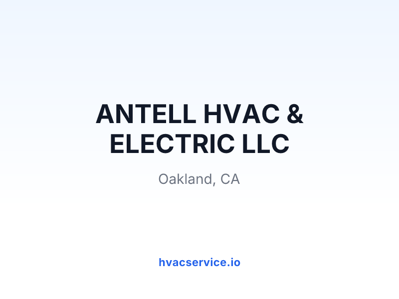 ANTELL HVAC & ELECTRIC LLC