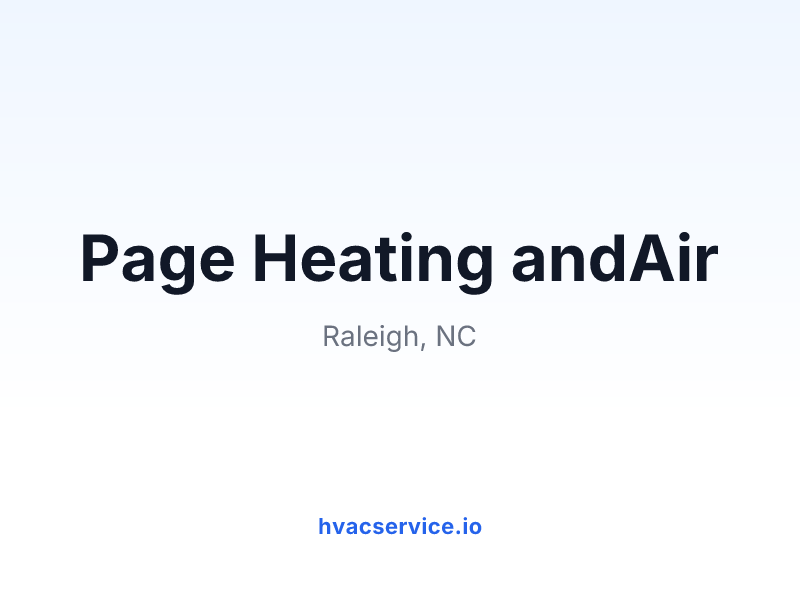 Page Heating andAir