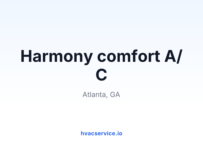 Harmony comfort A/C