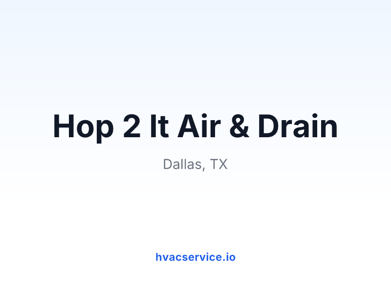 Hop 2 It Air & Drain