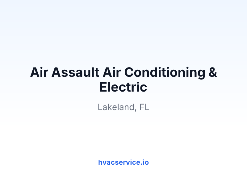 Air Assault Air Conditioning & Electric