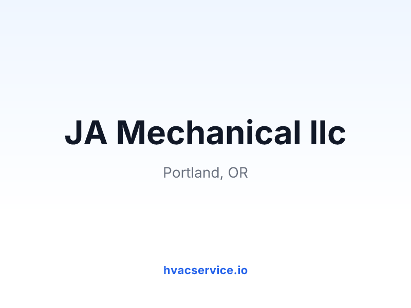 JA Mechanical llc