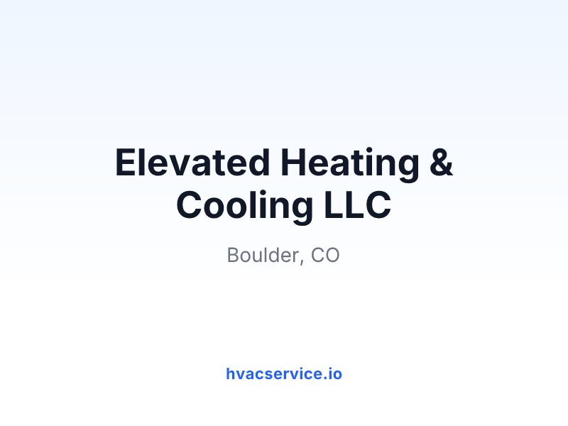 Elevated Heating & Cooling LLC