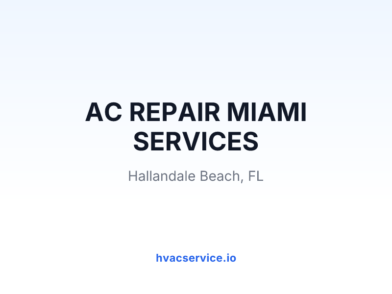 AC REPAIR MIAMI SERVICES