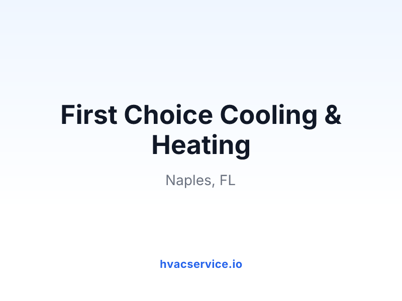 First Choice Cooling & Heating