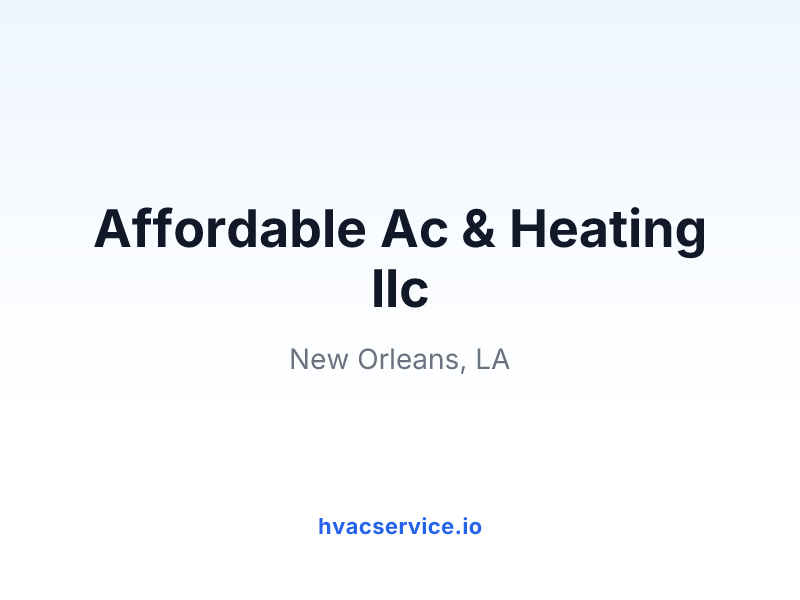 Affordable Ac & Heating llc