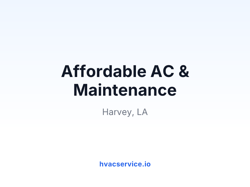 Affordable AC & Maintenance