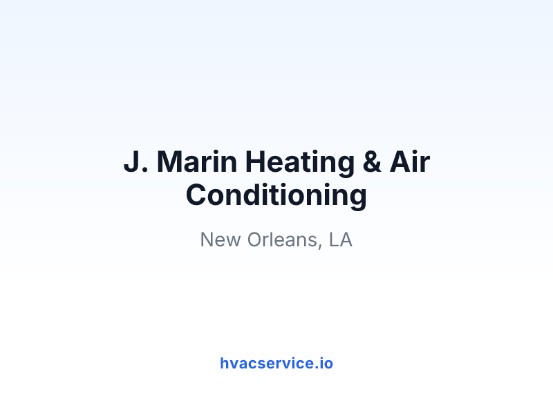J. Marin Heating & Air Conditioning