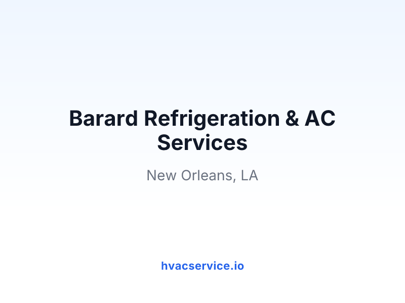 Barard Refrigeration & AC Services