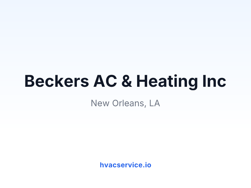 Beckers AC & Heating Inc