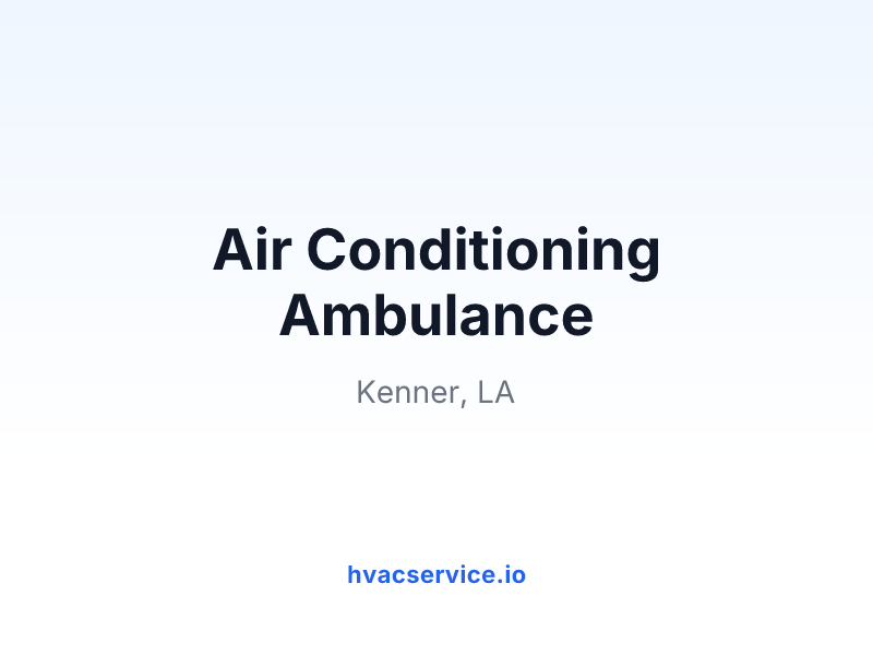Air Conditioning Ambulance