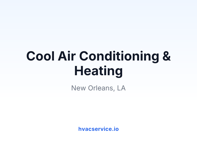 Cool Air Conditioning & Heating