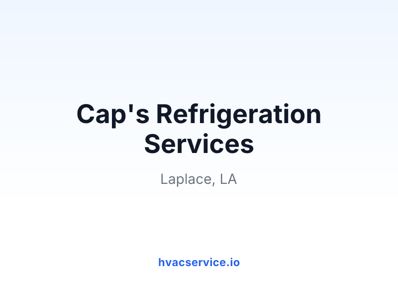 Cap's Refrigeration Services