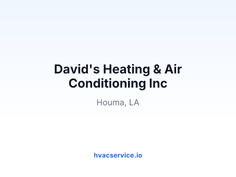 David's Heating & Air Conditioning Inc