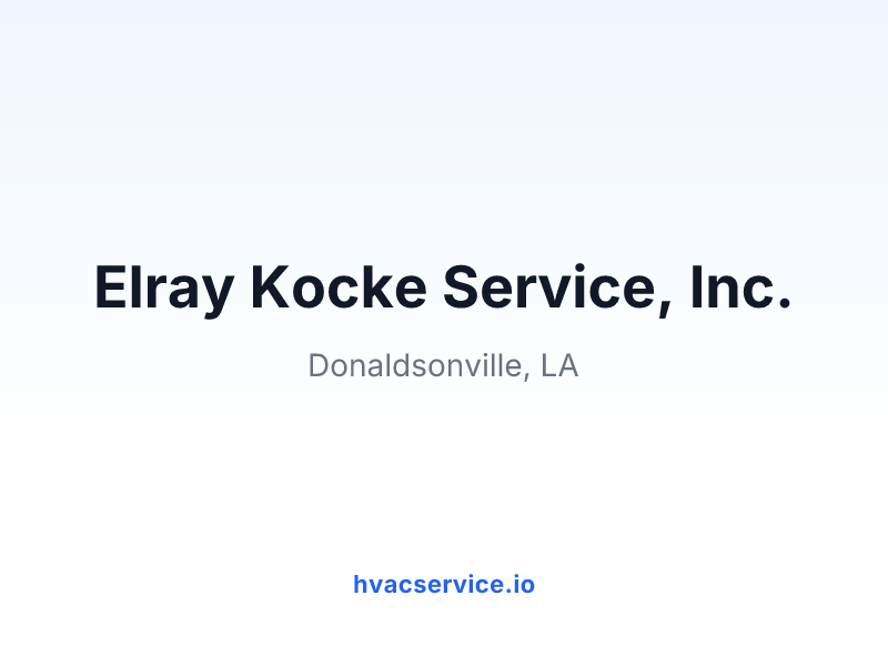 Elray Kocke Service, Inc.