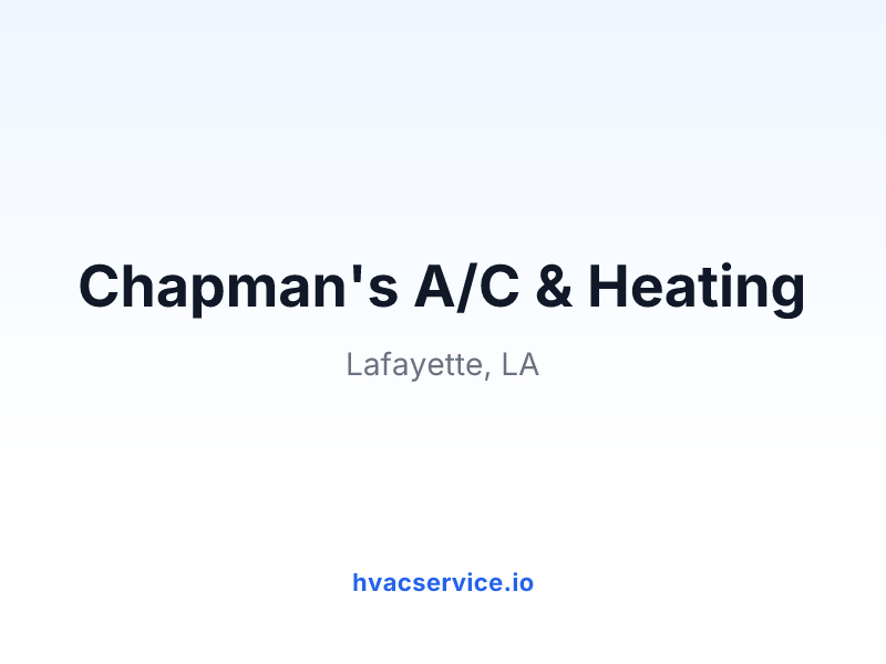 Chapman's A/C & Heating