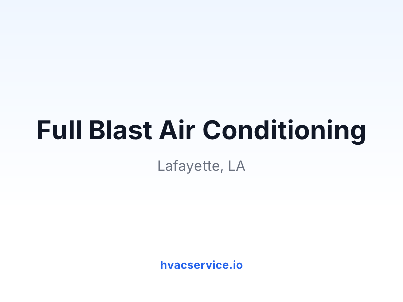 Full Blast Air Conditioning