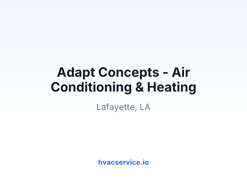 Adapt Concepts - Air Conditioning & Heating