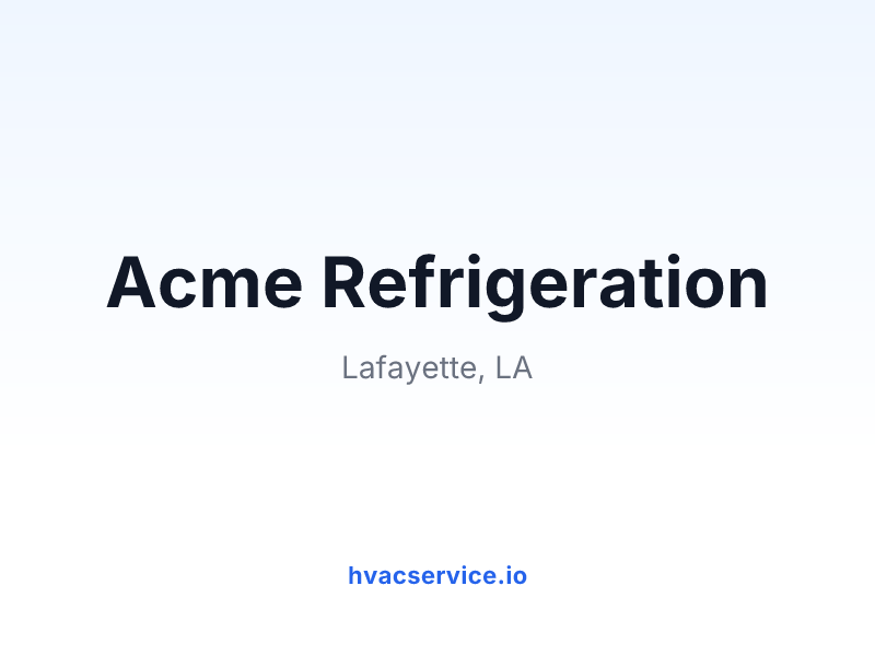 Acme Refrigeration