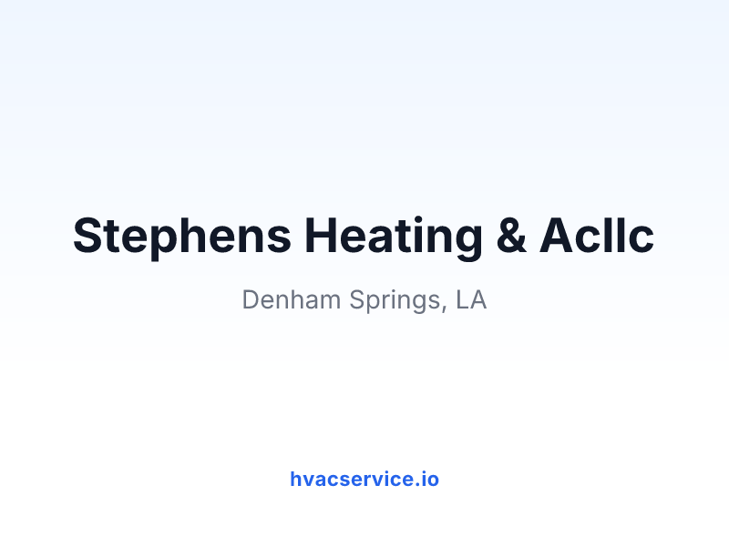 Stephens Heating & Acllc