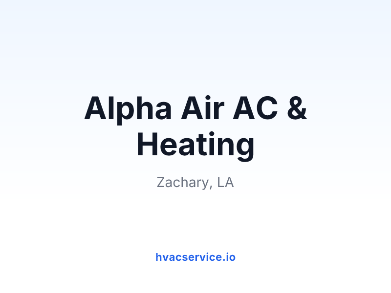 Alpha Air AC & Heating