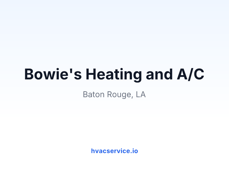 Bowie's Heating and A/C