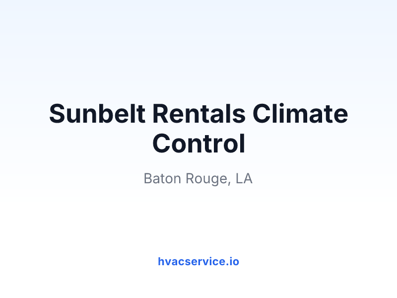 Sunbelt Rentals Climate Control