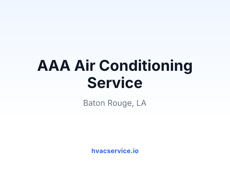 AAA Air Conditioning Service