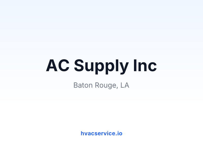 AC Supply Inc