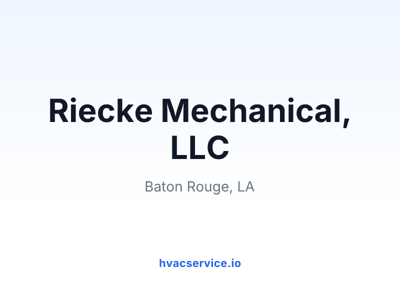 Riecke Mechanical, LLC
