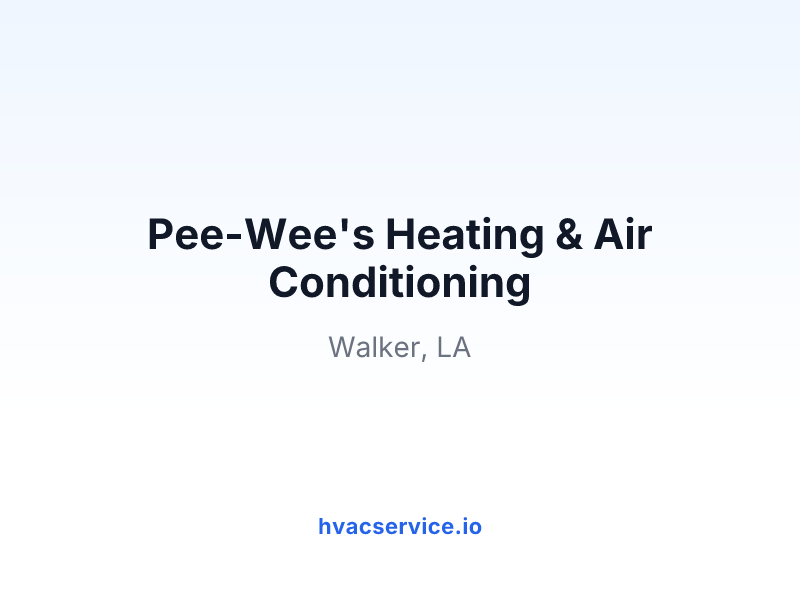 Pee-Wee's Heating & Air Conditioning