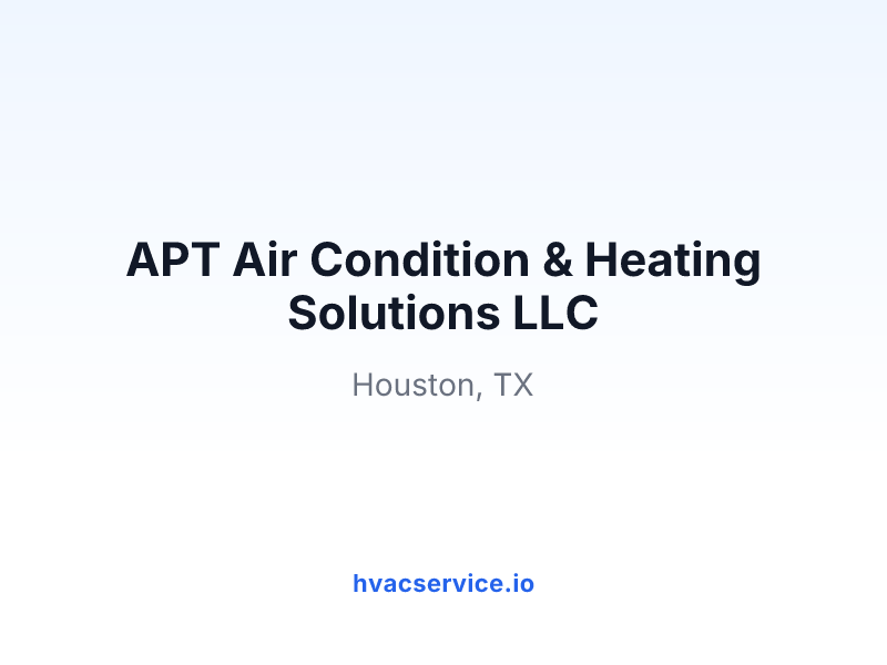 APT Air Condition & Heating Solutions LLC
